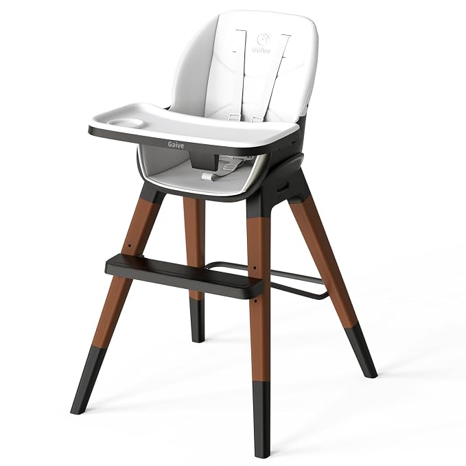 8 in 1 Convertible Wooden High Chair, Adjustable Baby High Chair by Gaive
