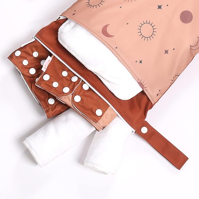 2 Pack Wet Dry Bags for Baby Cloth Diapers&Breast Pump Parts, Waterproof - Image 7
