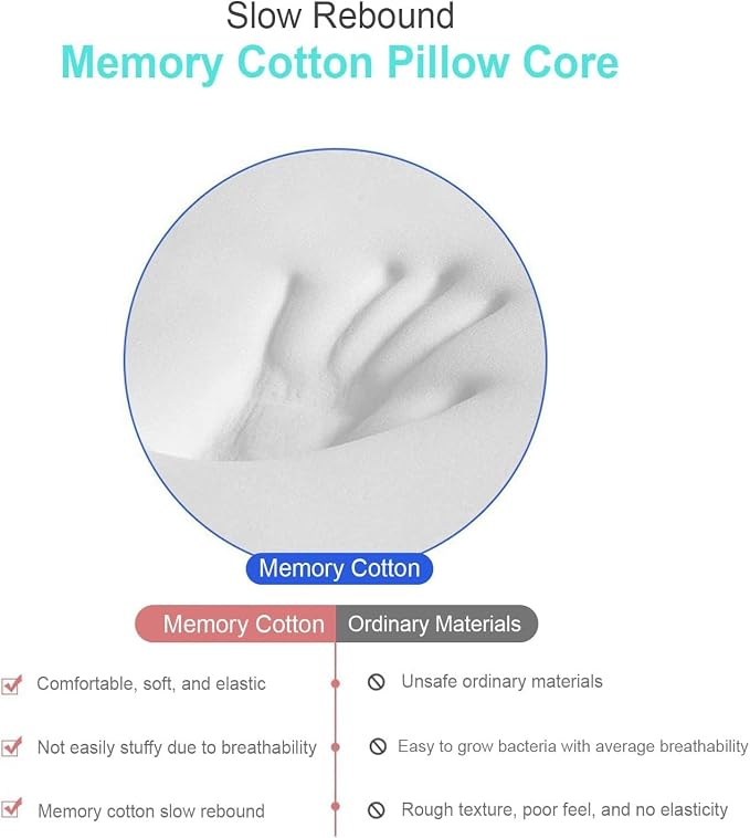 Baby Pillow, Cute Cartoon Bear Soft and Cozy Shaping Pillow, Breathable Bedding - Image 6