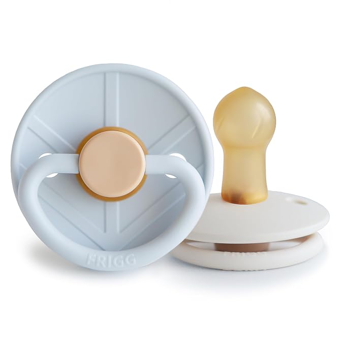 FRIGG Little Viking Natural Rubber Baby Pacifier 2-Pack | Made in Denmark | by mushie