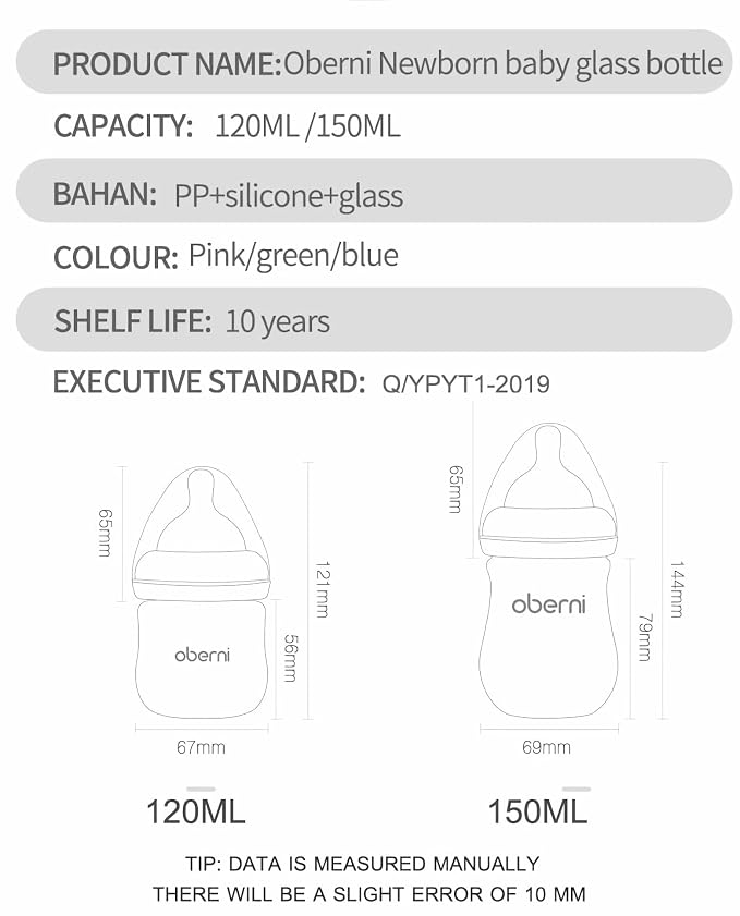 Glass Baby Bottles, Anti Colic Breastfeeding Bottle - Image 9