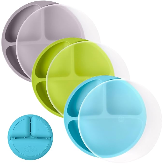 WeeSprout Silicone Plates with Lids by WeeSprout