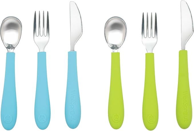 Kids Stainless Steel Utensils Set by WeeSprout