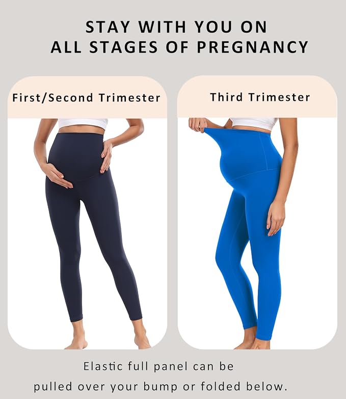 wirarpa Women's Maternity Leggings Over The Belly Pregnancy Yoga Pants Buttery - Image 5