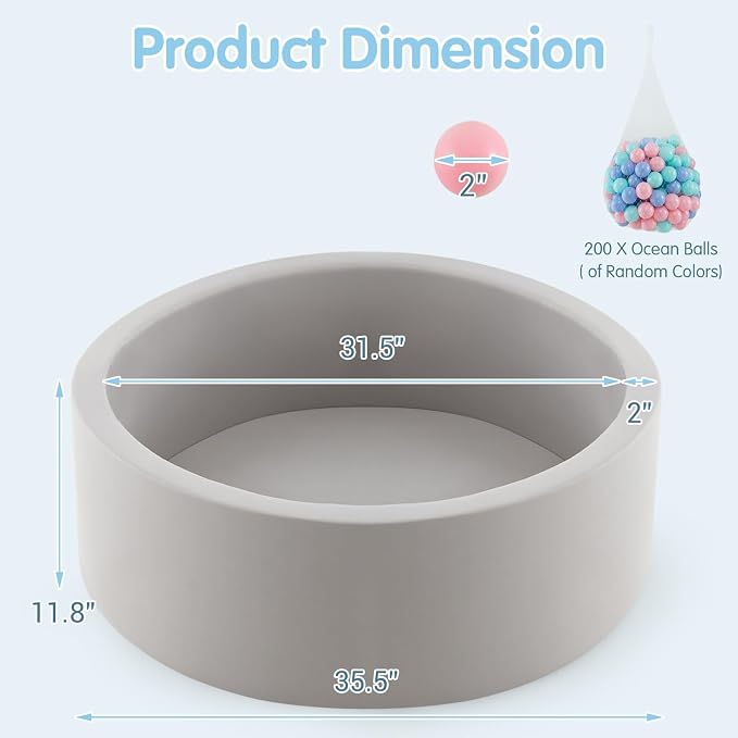 INFANS Foam Ball Pit for Toddlers - Image 8