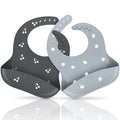 ME.FAN Silicone Baby Bibs for Babies & Toddlers | Adjustable Silicone Bibs Set by MEFAN