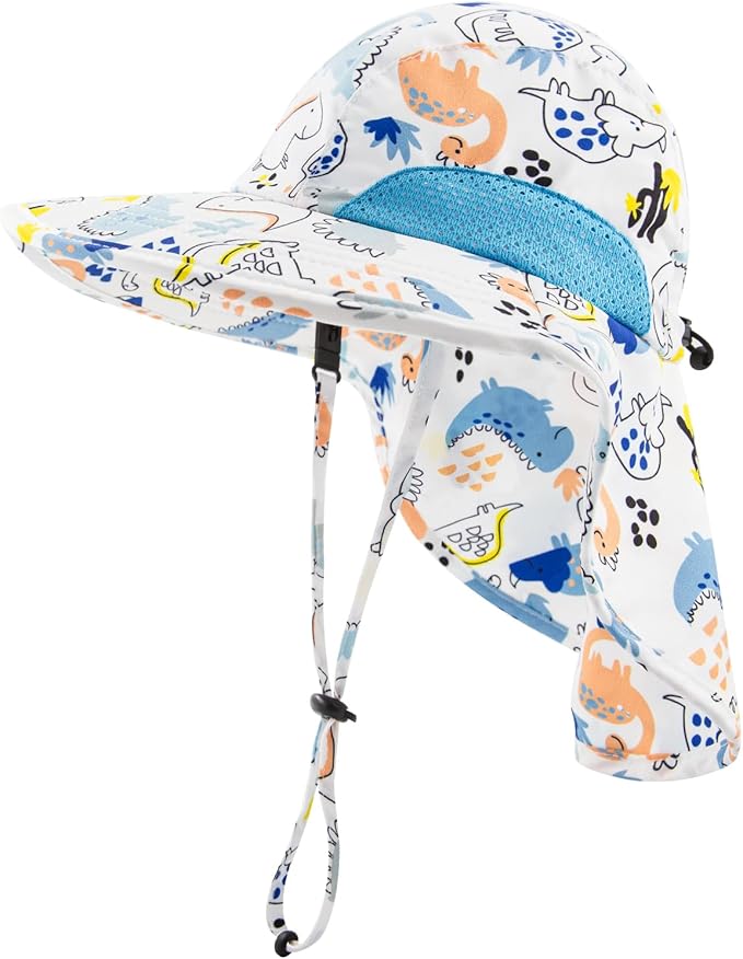 XIAOHAWANG Girls Sun Hat Baby Beach Hats Boys UPF 50+ Kids Summer Protection by XIAOHAWANG