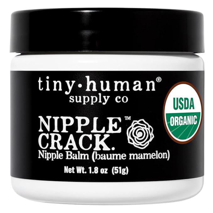 Organic Nipple Cream, Nipple Crack Lanolin Free Nipple Butter, Balm by TinyHumanSupplyCo