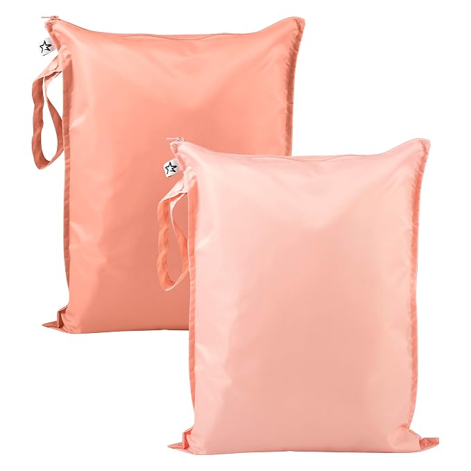 Tiny Twinkle Wet Dry Bag – 2 Pack Reusable Waterproof & Mess Proof Wet Bags by TinyTwinkle