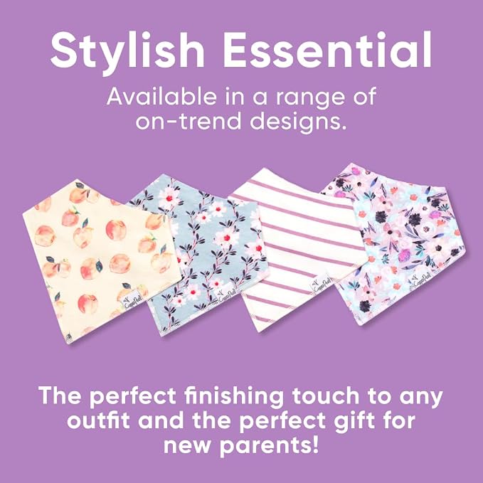 Copper Pearl 4 Pack Soft Cotton Baby Bibs - Image 7