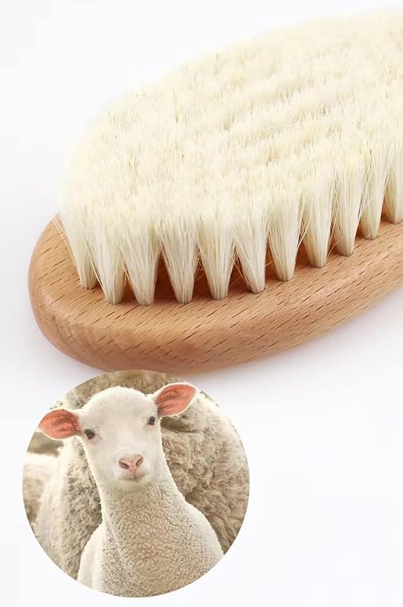 Wooden Handle And Super Soft Goat Hair, Soft Baby Brush - Image 6