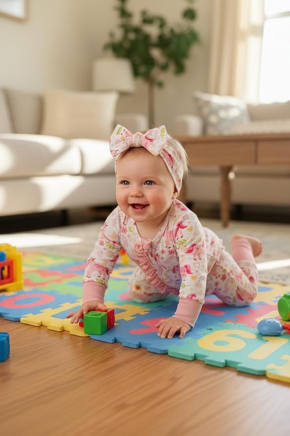 PATPAT Baby Girl Boy Clothes Newborn Infant Footie – Soft Viscose from Bamboo– - Image 3