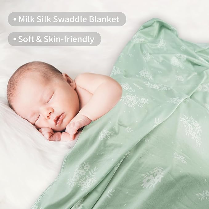 Jersey Swaddle Blanket, Ultra Soft Stretchy Receiving Blanket, Newborn Swaddle - Image 7