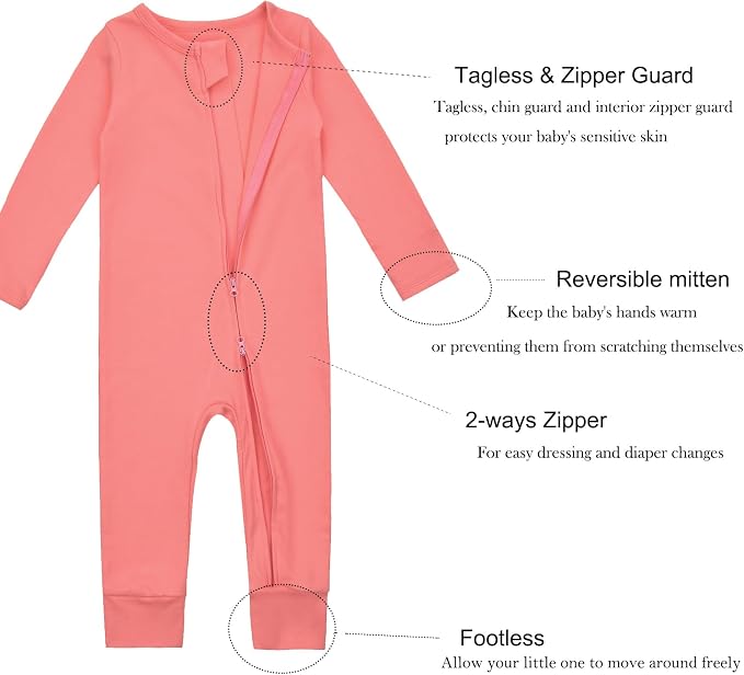 Aablexema Baby Cotton Fooltess Pajamas - Image 3