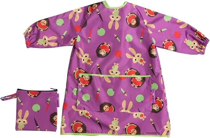 Tidy Tot - Long Baby Bib - Mess Proof Long Sleeve Feeding Smock - Waterproof Bib - Image 9