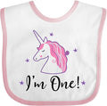 inktastic 1st Birthday Unicorn Baby Bib by Inktastic
