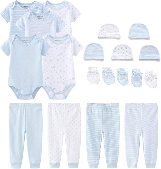 Kiddiezoom Newborn Baby Girl Boy Clothes Baby Outfits Pants Bodysuits Gifts Set by Kiddiezoom