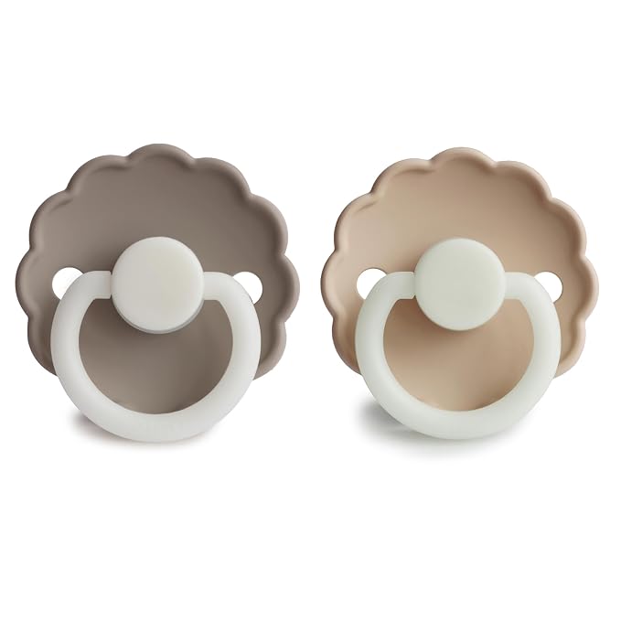 FRIGG Daisy Night SilkySoft Silicone Baby Pacifier | Made in Denmark | BPA-Free - Image 2
