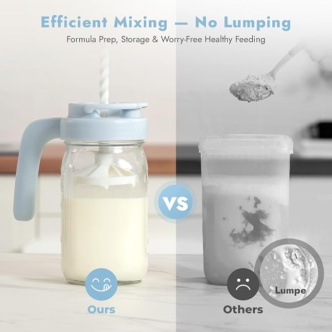 Papablic Glass Breastmilk Pitcher, Formula Mixing Pitcher - Image 4
