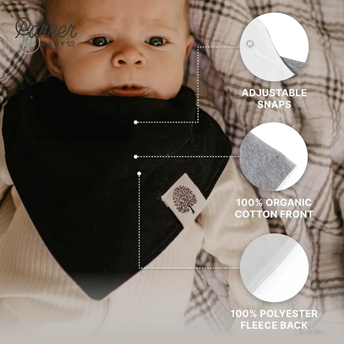 Parker Baby Bandana Drool Bibs 8 Pack Baby Bibs - Image 4