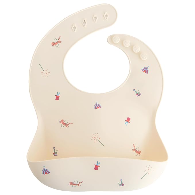 mushie Silicone Baby Bib | Adjustable Fit Waterproof Bibs by mushie