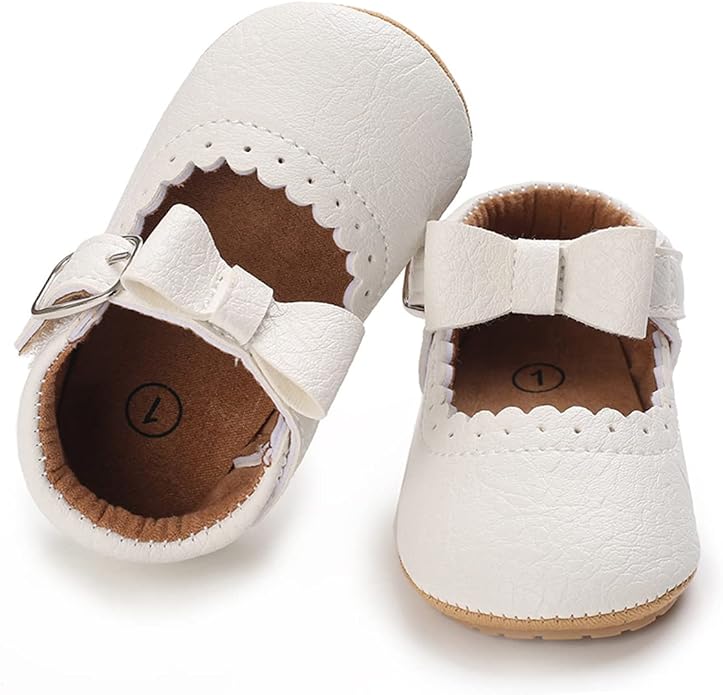COSANKIM Baby Girls Mary Jane Flats Shoes Anti-Slip Rubber Sole Infant Toddler - Image 4