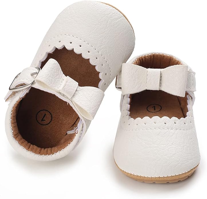 COSANKIM Baby Girls Mary Jane Flats Shoes Anti-Slip Rubber Sole Infant Toddler - Image 4