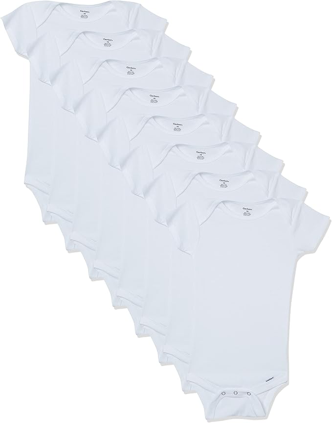 Gerber unisex-baby 8-pack Short Sleeve Onesies Bodysuits by Gerber