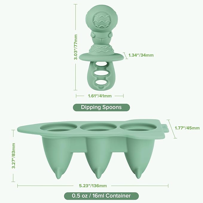 Haakaa Astronaut Ice Pop Mould Set – Mini Silicone Breastmilk Popsicle Molds - Image 9