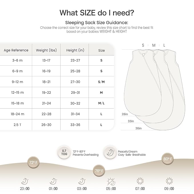 lulumoon Sleep Sack Muslin for Baby: Cotton Wearable Blanket for 15-24 Months - Image 6