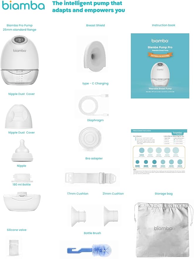 Pump Pro Portable Breast Pump Hands Free - 180mL Capacity Wearable - Image 9