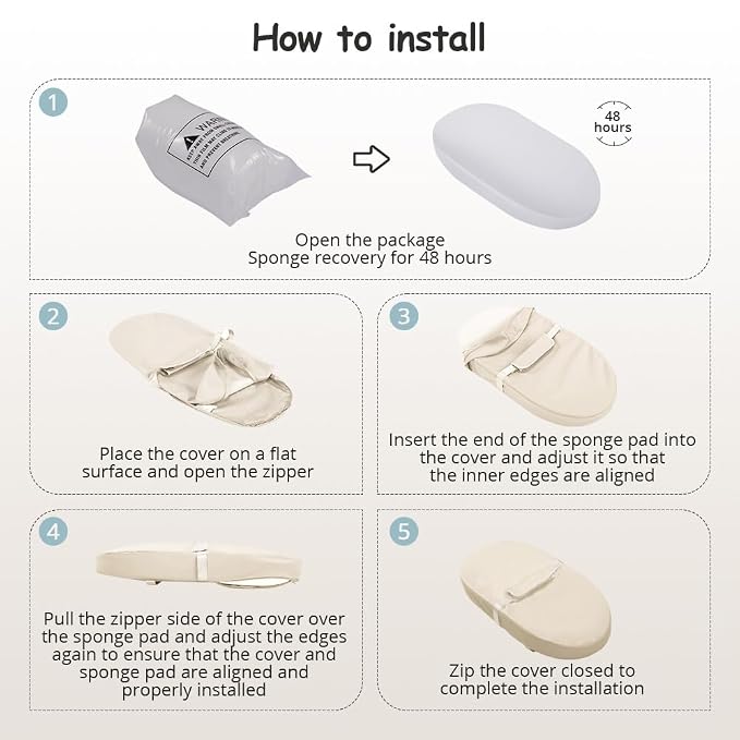 COMOMY Baby Changing Pad with Wipeable & Waterproof PU Cover, Contoured Diaper - Image 7