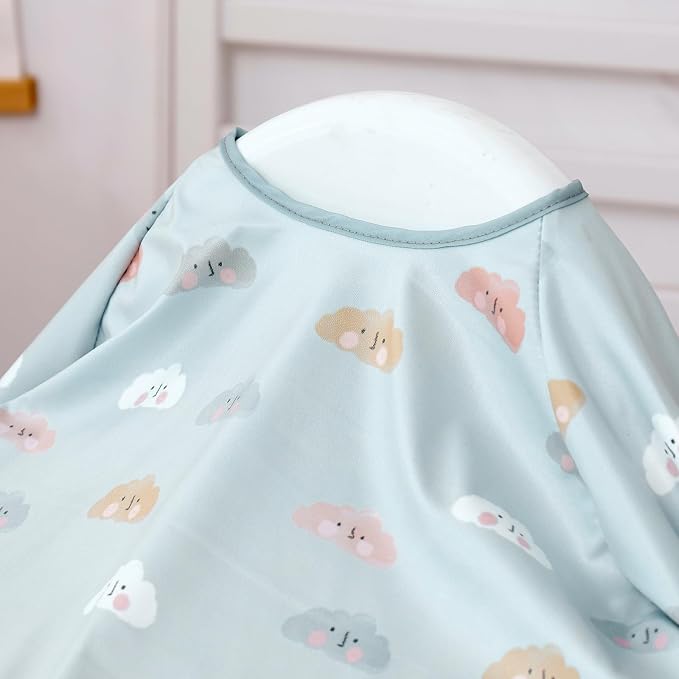 Happy Flute Long Sleeve Baby Bib-Mess Proof Baby Feeding Bibs - Image 9
