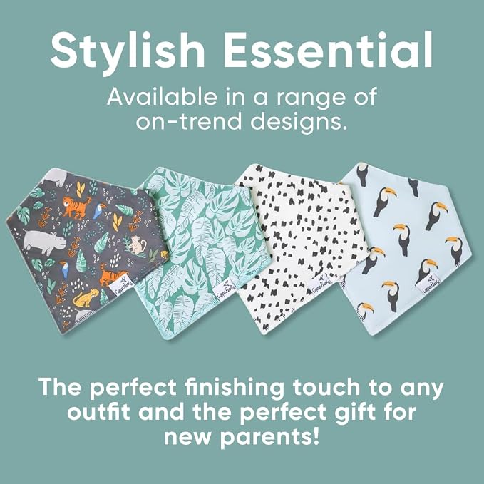 Copper Pearl 4 Pack Soft Cotton Baby Bibs - Image 6