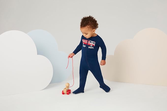 HUGGIES unisex-baby 3-pack Footed Coverall Pajamas - Image 6