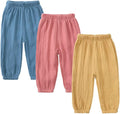 MYGBCPJS Baby Boys Girls Cotton Linen Trousers Kids Casual Ankle Pants Loose by MYGBCPJS