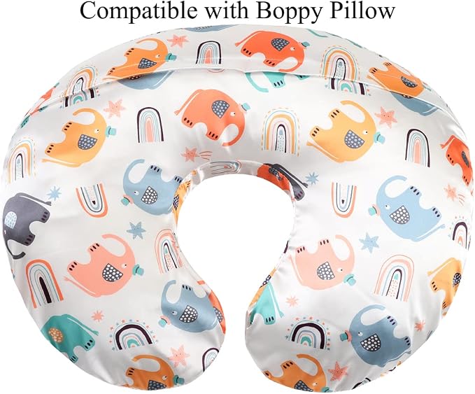Satin Nursing Pillow Cover Set 2 Pack Ultra Soft Silk Compatible - Image 5
