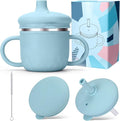 BUSOHA Stainless Steel Sippy Cups - 3 IN 1 Silicone Sippy Cup by BUSOHA