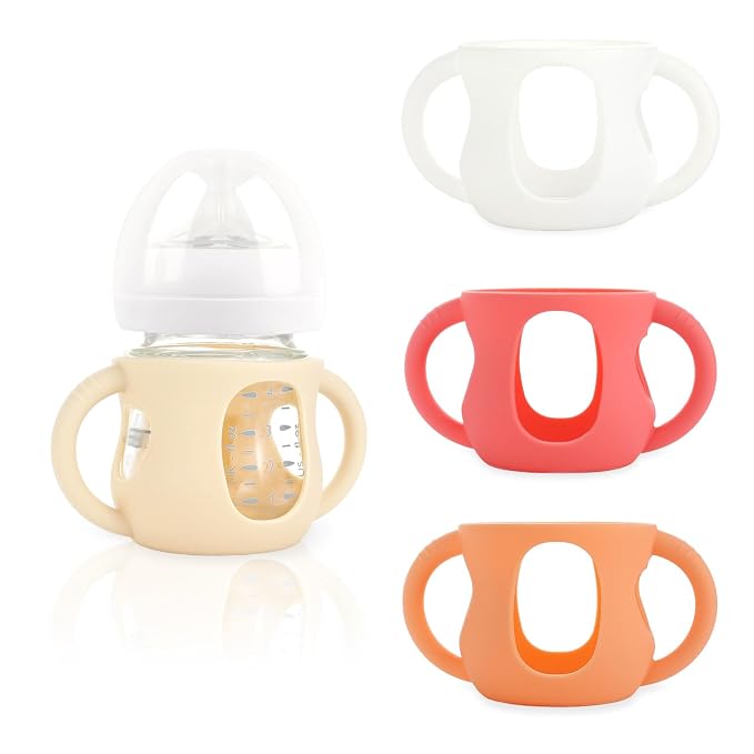 4-Pack Silicone Sleeves for Philips Avent Glass Bottles, BPA-Free by Unknown