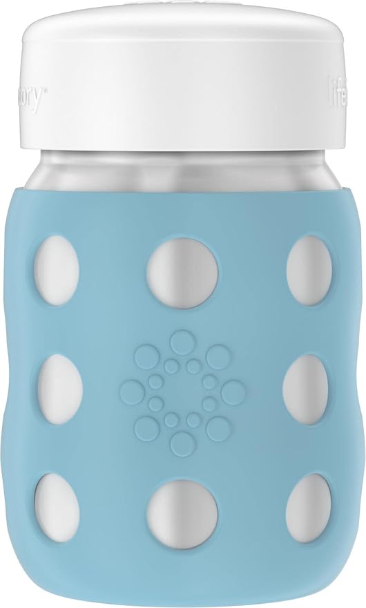 Lifefactory 8-Ounce Stainless-Steel Vacuum-Insulated Wide-Neck Baby Bottle by Lifefactory