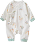 100% Organic Cotton Soft 0-6 Months Unisex Footless Newborn Baby Sleepers by Cherie+Kids