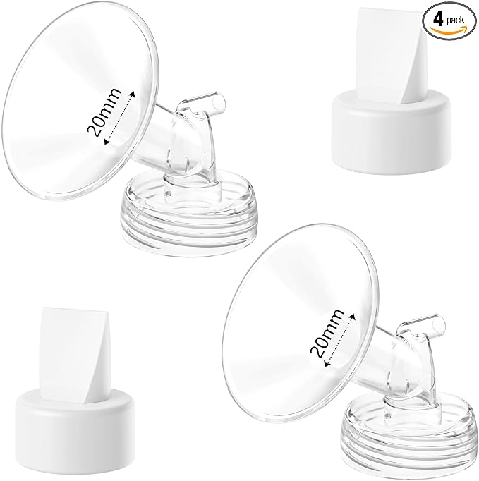 4pack Breast Pump Parts, for Spectra S2 S1 9 Plus, Replace to Flange Duckbill by Unknown
