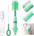 Travel Bottle Brush, 6-in-1 Portable Travel Bottle Cleaner Kit by AnivonaDirect