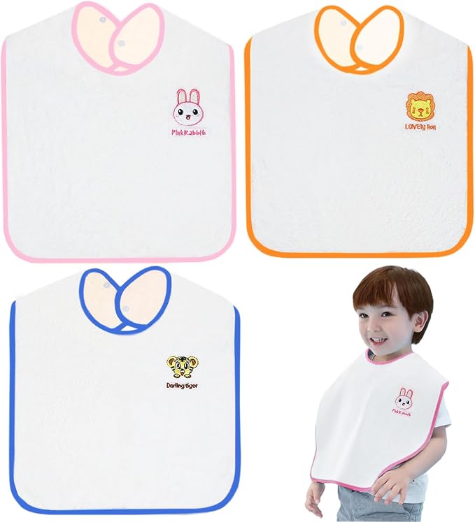 Bibs, Extra large bibs for Toddlers, Towel Bibs, Waterproof and super absorbent. by Hwieccogts