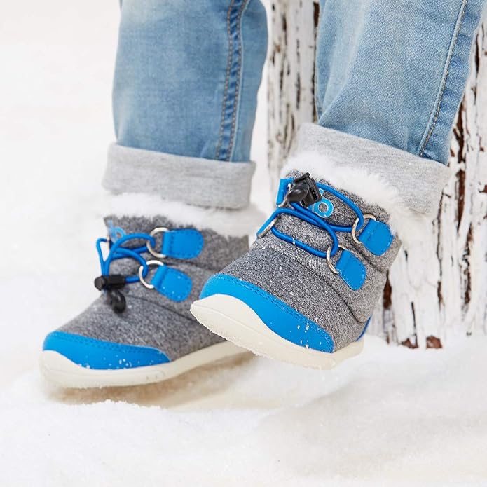 BMCiTYBM Toddler Baby Snow Boots Winter Shoes Boys Girls Cold Weather Baby Faux - Image 3