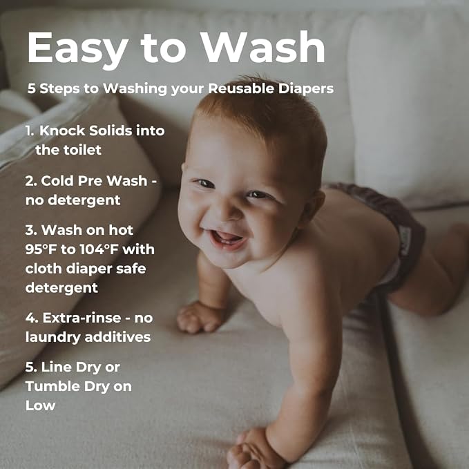Nora's Nursery Newborn All-in-One Cloth Diaper 14-Pack - Image 4