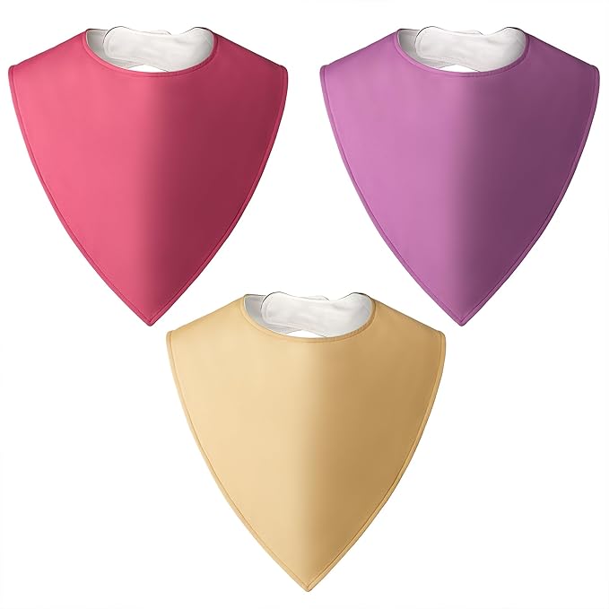 Adult Absorbent Drool Bandana Bibs, Large Soft Bibs Set by Baby+Noah