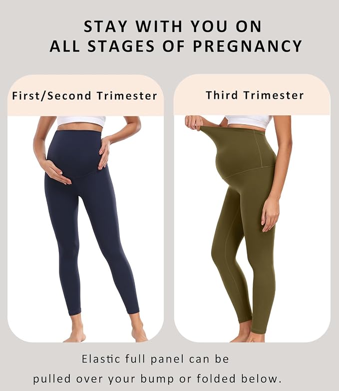 wirarpa Women's Maternity Leggings Over The Belly Pregnancy Yoga Pants Buttery - Image 5