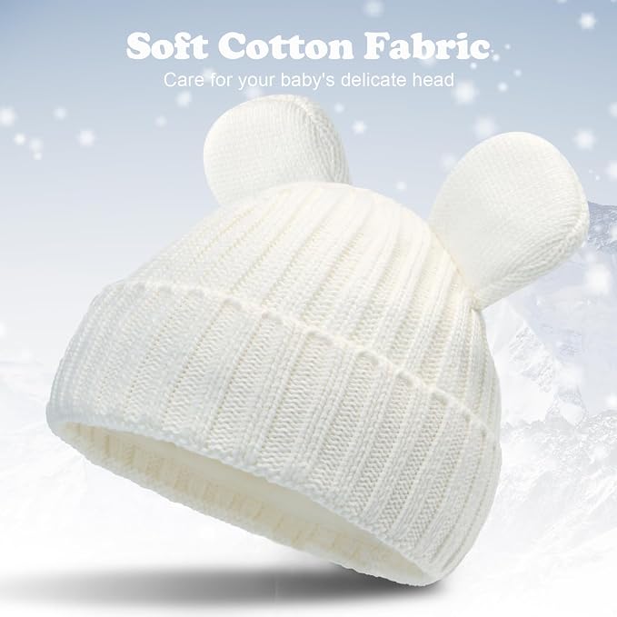 Toddler Boy Winter Beanie Baby Knit Hat Warm Girl Beanies Newborn Cute Hats - Image 2