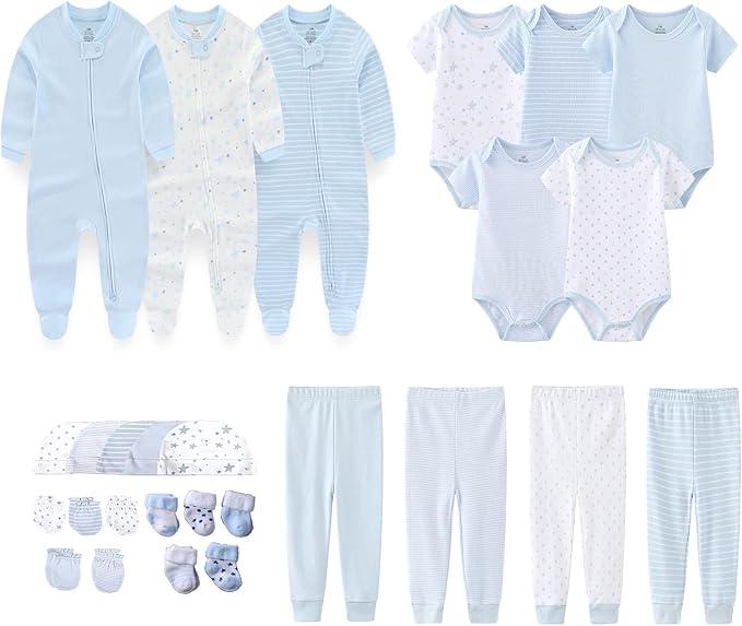 Newborn Layette Gift Set 27-Piece Baby Girl Clothes Bodysuits, Pants Essentials by MAMIMAKA